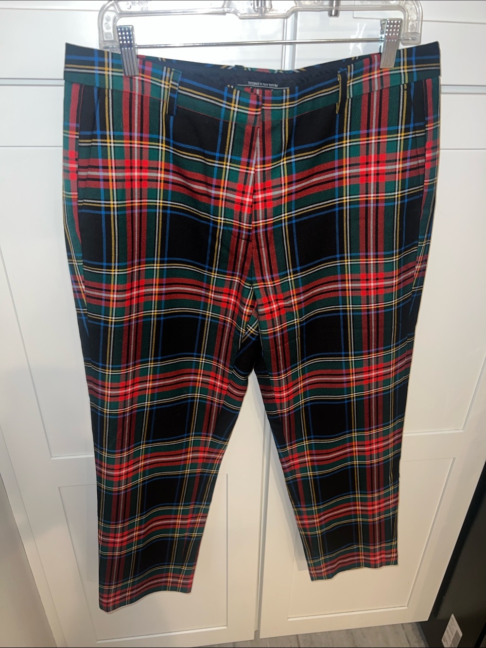J. Peterman Company Black & Red Tartan Plaid Women’s Pants - Size 10